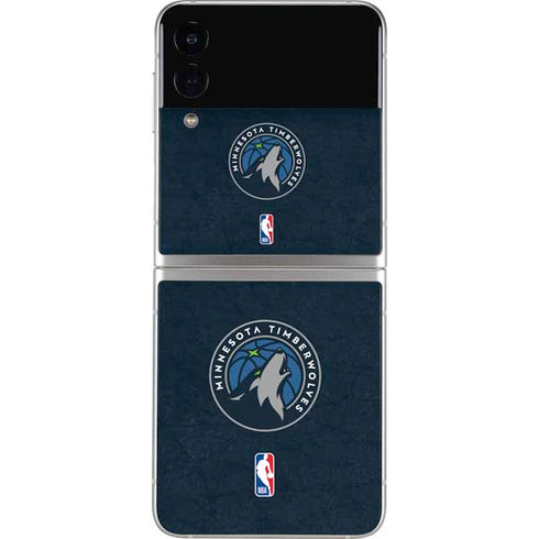 NBA Minnesota Timberwolves Distressed Galaxy Z Flip3 5G Skin